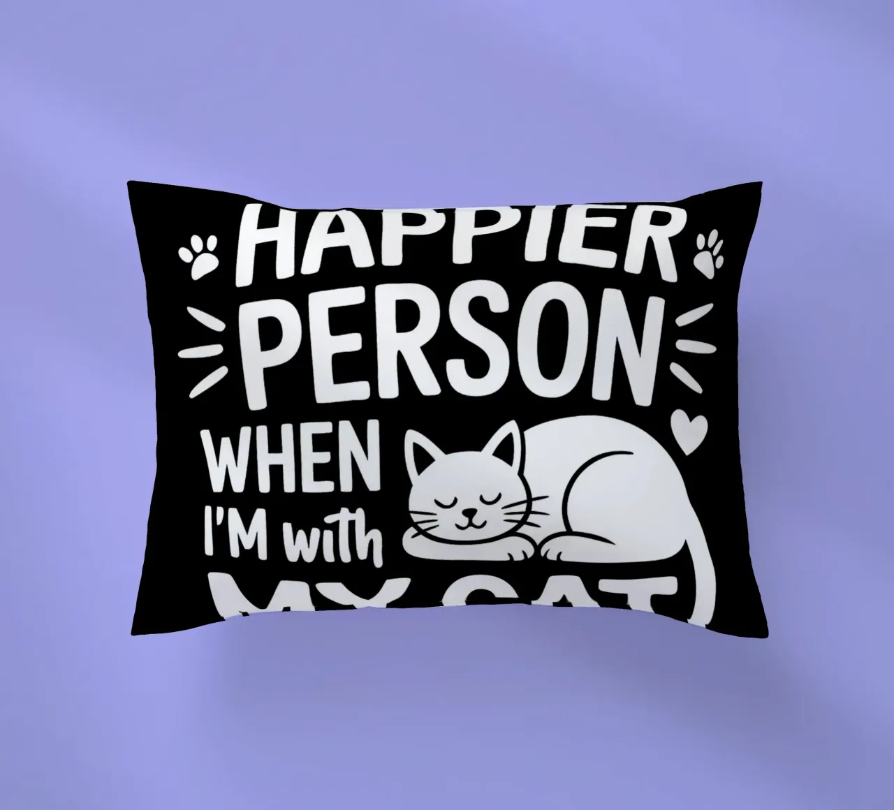 Sono una persona più felice quando sono con il mio gatto cuscino da Benjamin Pelletier