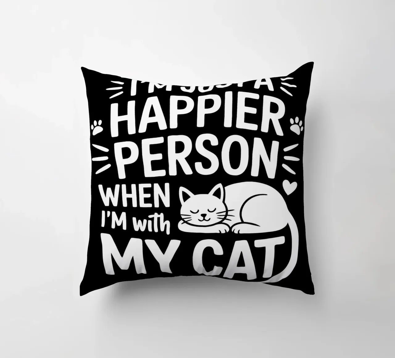 Sono una persona più felice quando sono con il mio gatto cuscino da Benjamin Pelletier