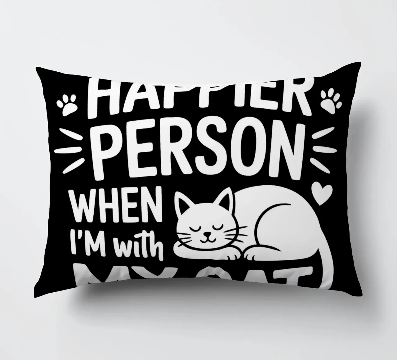 Sono una persona più felice quando sono con il mio gatto cuscino da Benjamin Pelletier