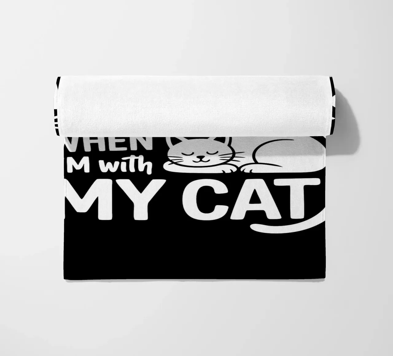Sono una persona più felice quando sono con il mio gatto telo mare da Benjamin Pelletier