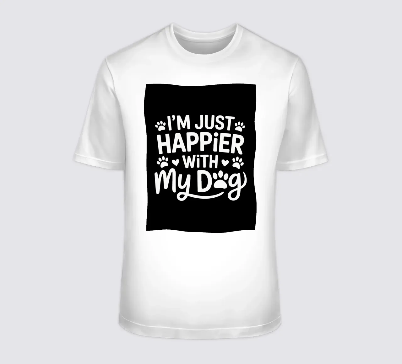 Sono più felice con il mio cane t-shirt da Benjamin Pelletier