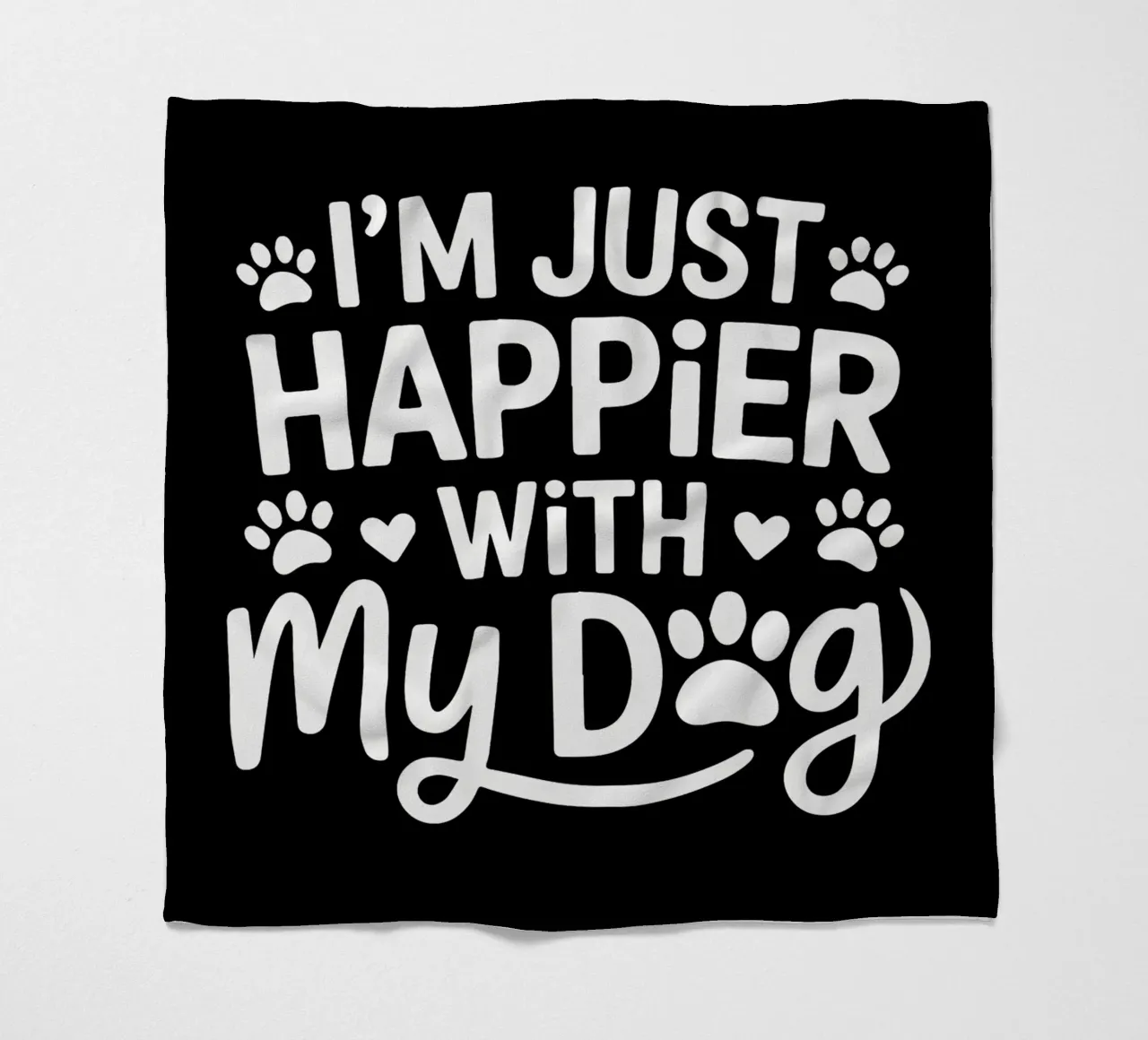 Sono più felice con il mio cane coperta in pile da Benjamin Pelletier