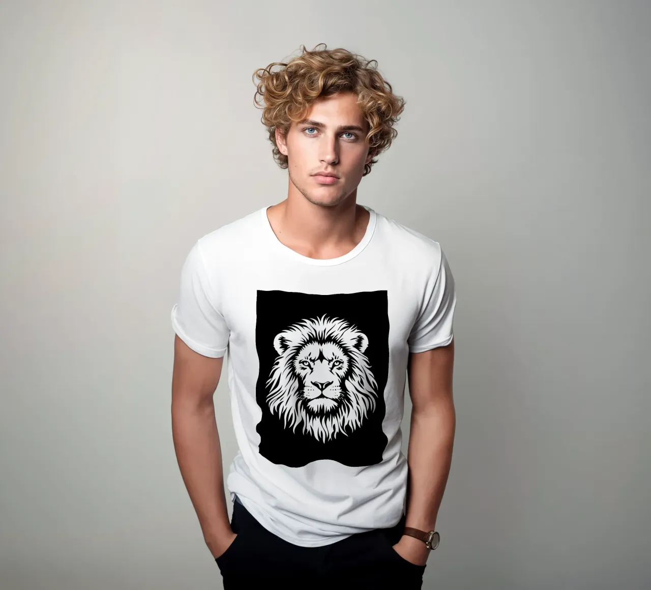 Silhouet leeuwenkop t-shirt van Benjamin Pelletier