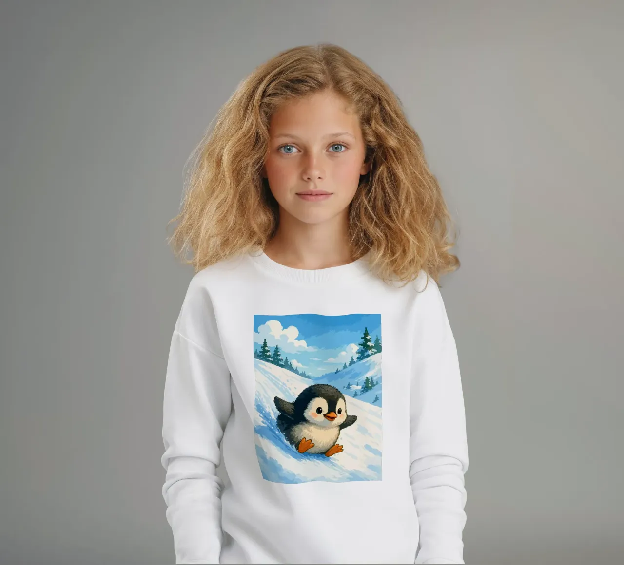 Scivolate sui pinguini e corse invernali felpa bambino da Benjamin Pelletier