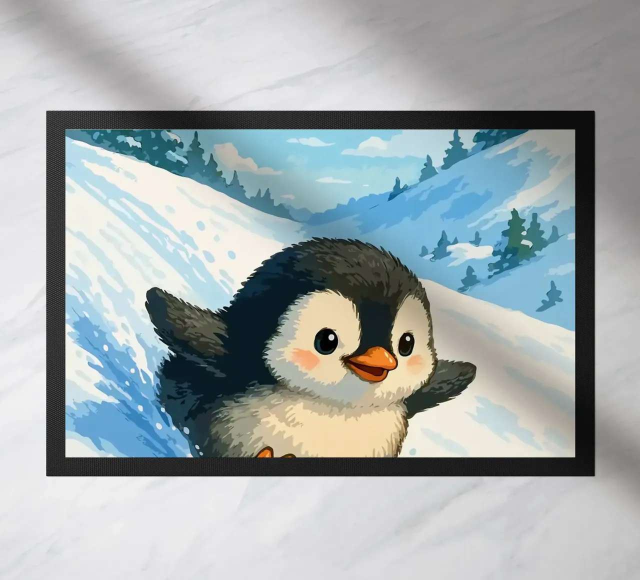 Scivolate sui pinguini e corse invernali zerbino da Benjamin Pelletier