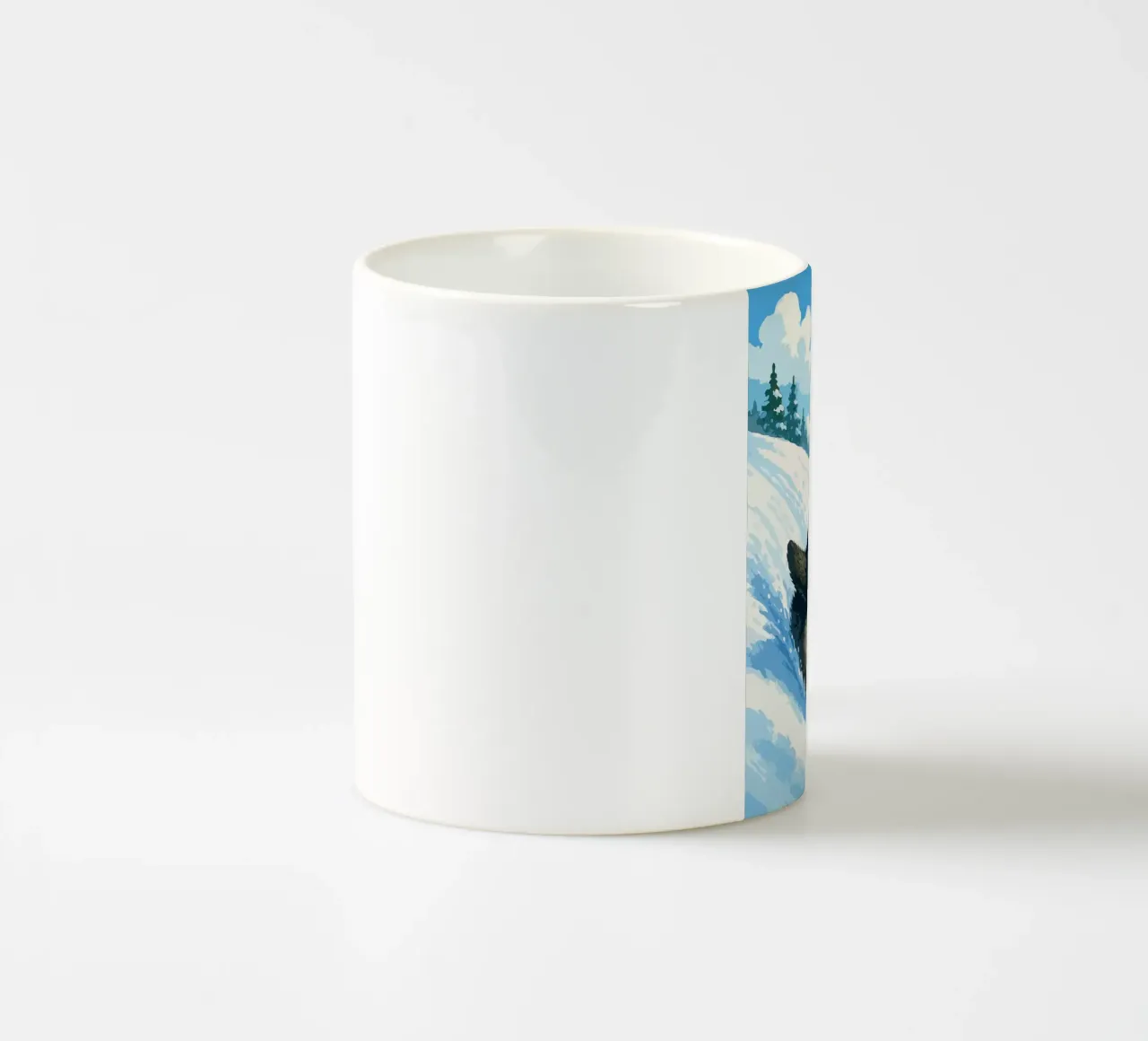 Scivolate sui pinguini e corse invernali tazza in ceramica da Benjamin Pelletier