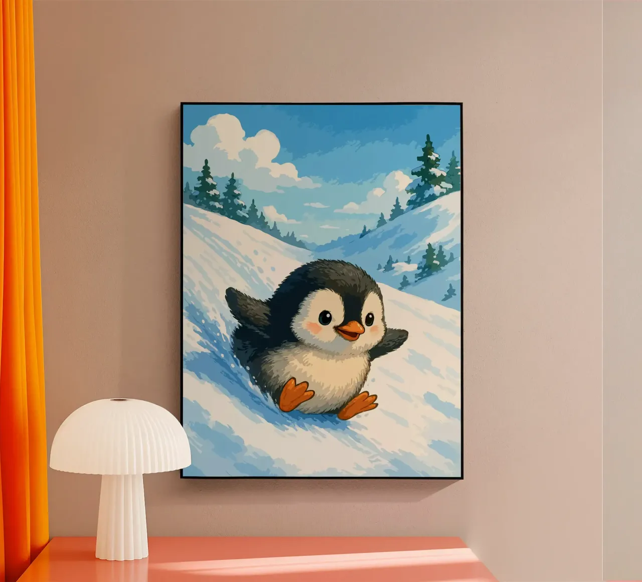 Scivolate sui pinguini e corse invernali plexiglass da Benjamin Pelletier