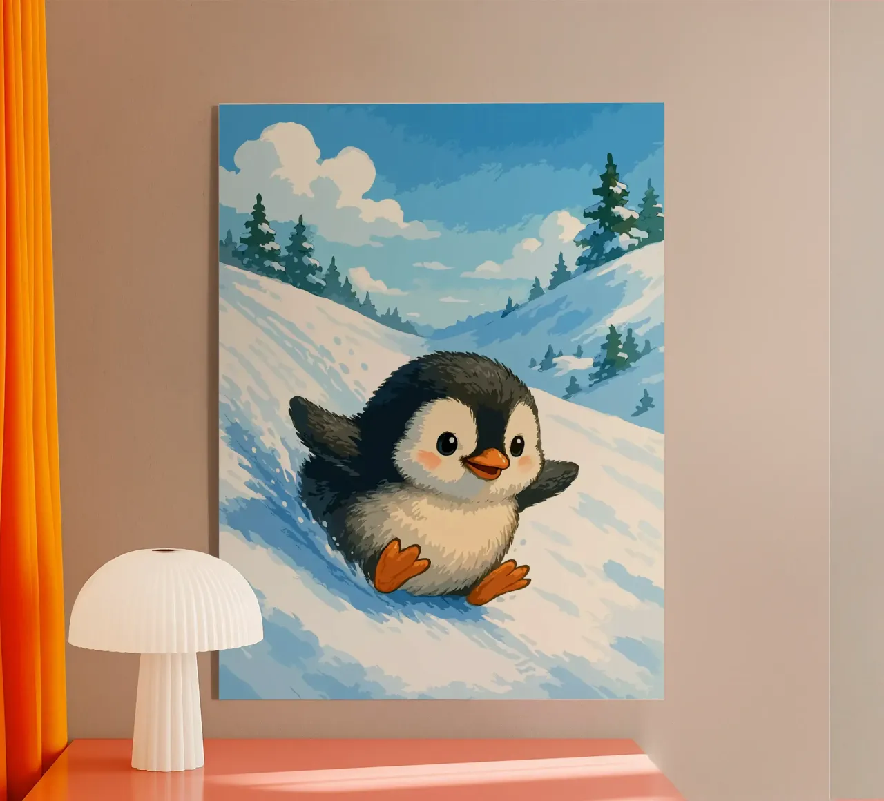 Scivolate sui pinguini e corse invernali plexiglass da Benjamin Pelletier
