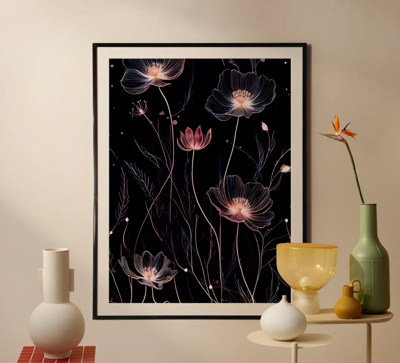 Sogni floreali al neon poster da Artistic-shop