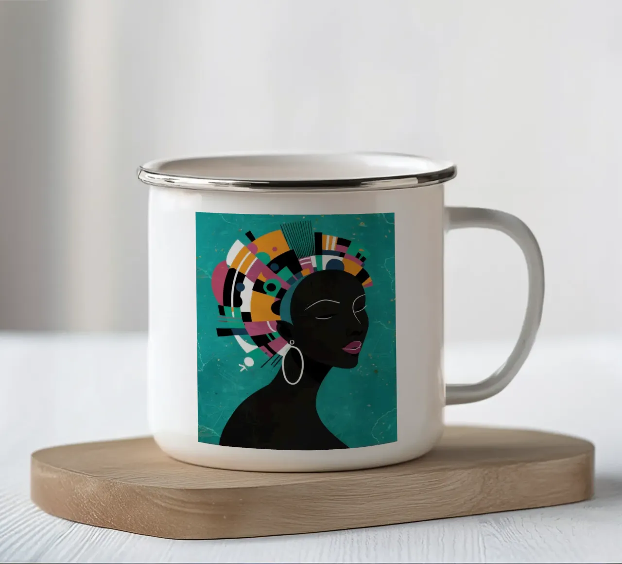 Trionfo del turbante turchese tazza in smalto da Katarsis Mann