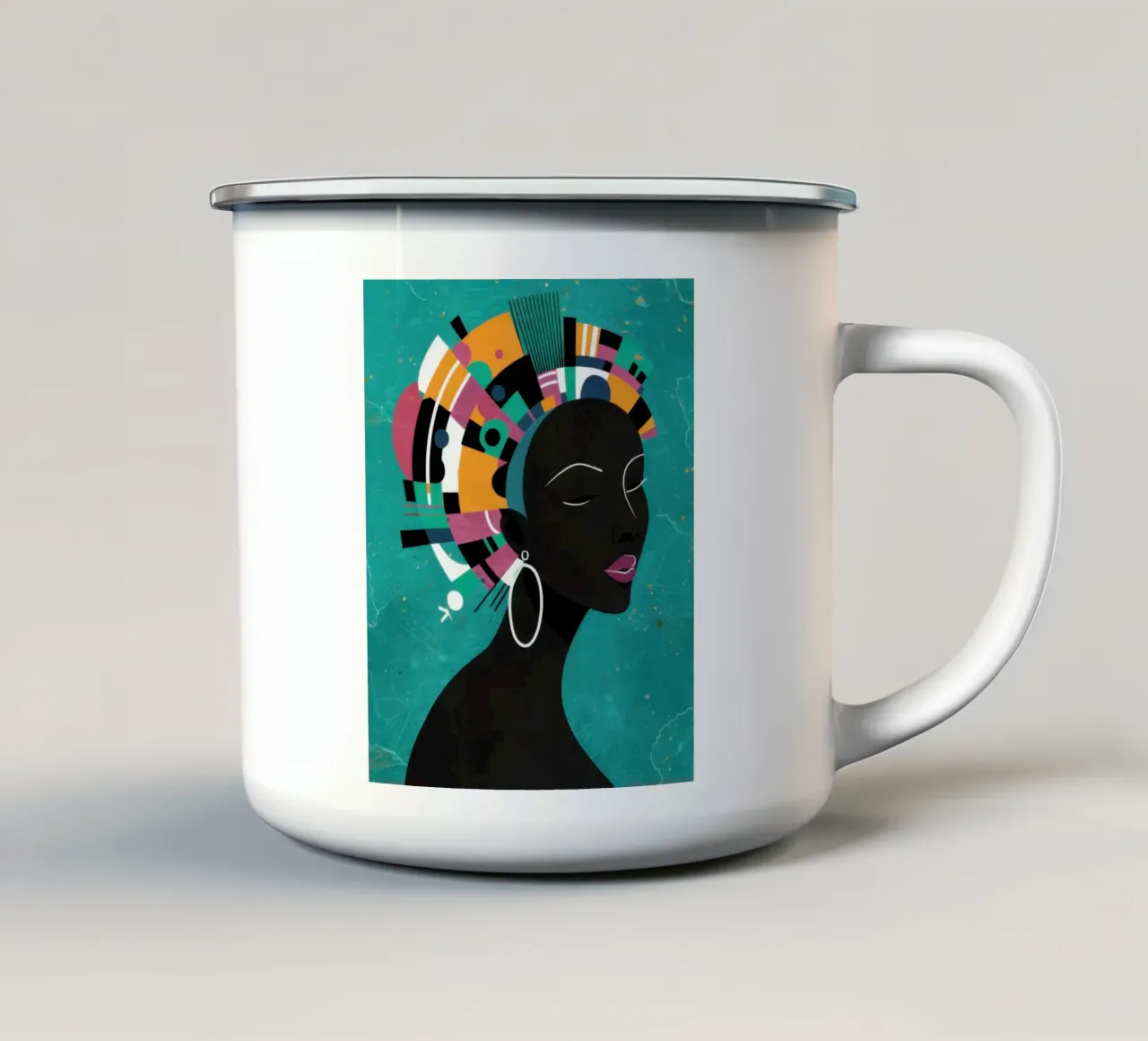 Trionfo del turbante turchese tazza in smalto da Katarsis Mann