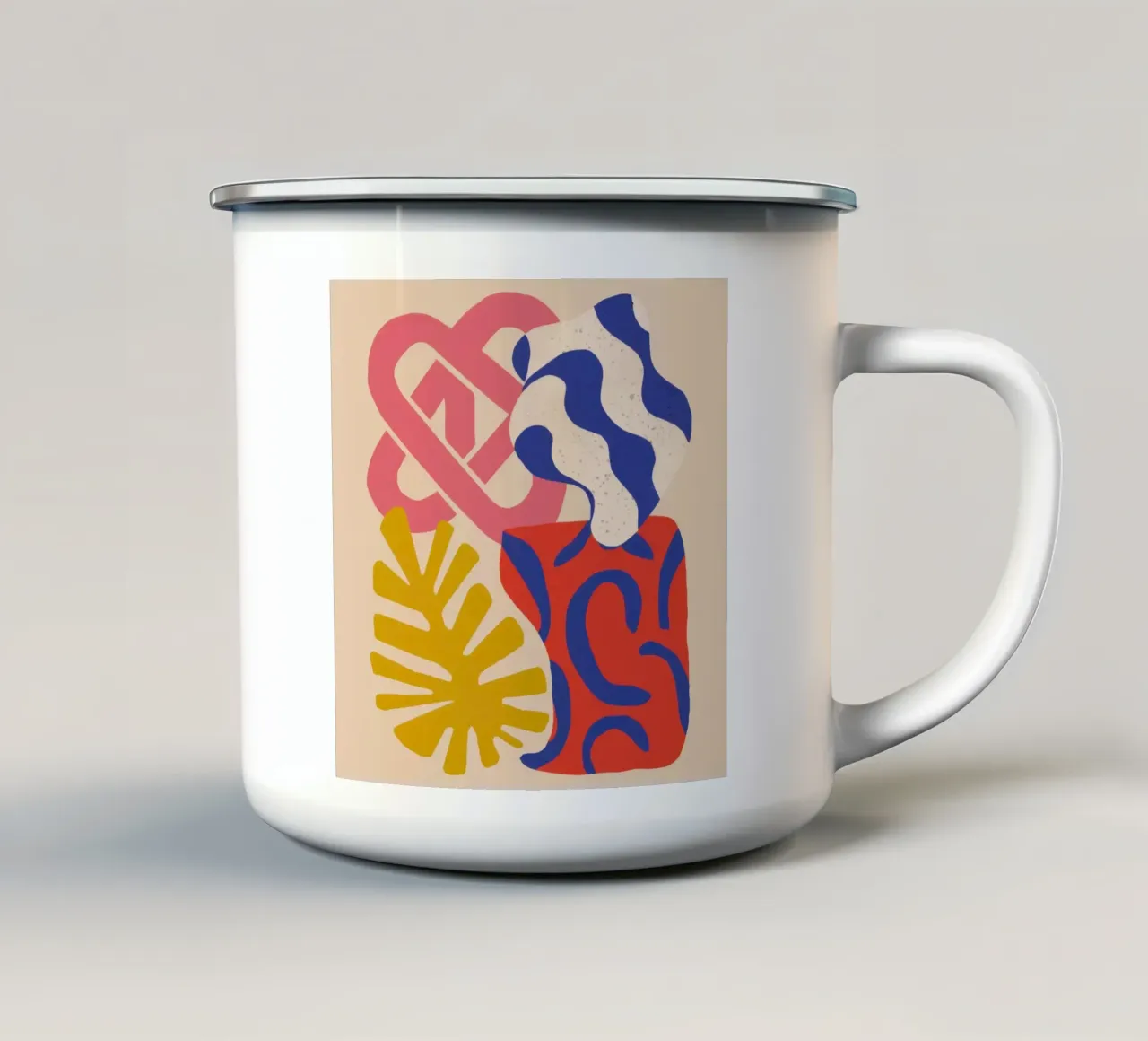 Gioco di foglie Maraouian tazza in smalto da Kala Martir