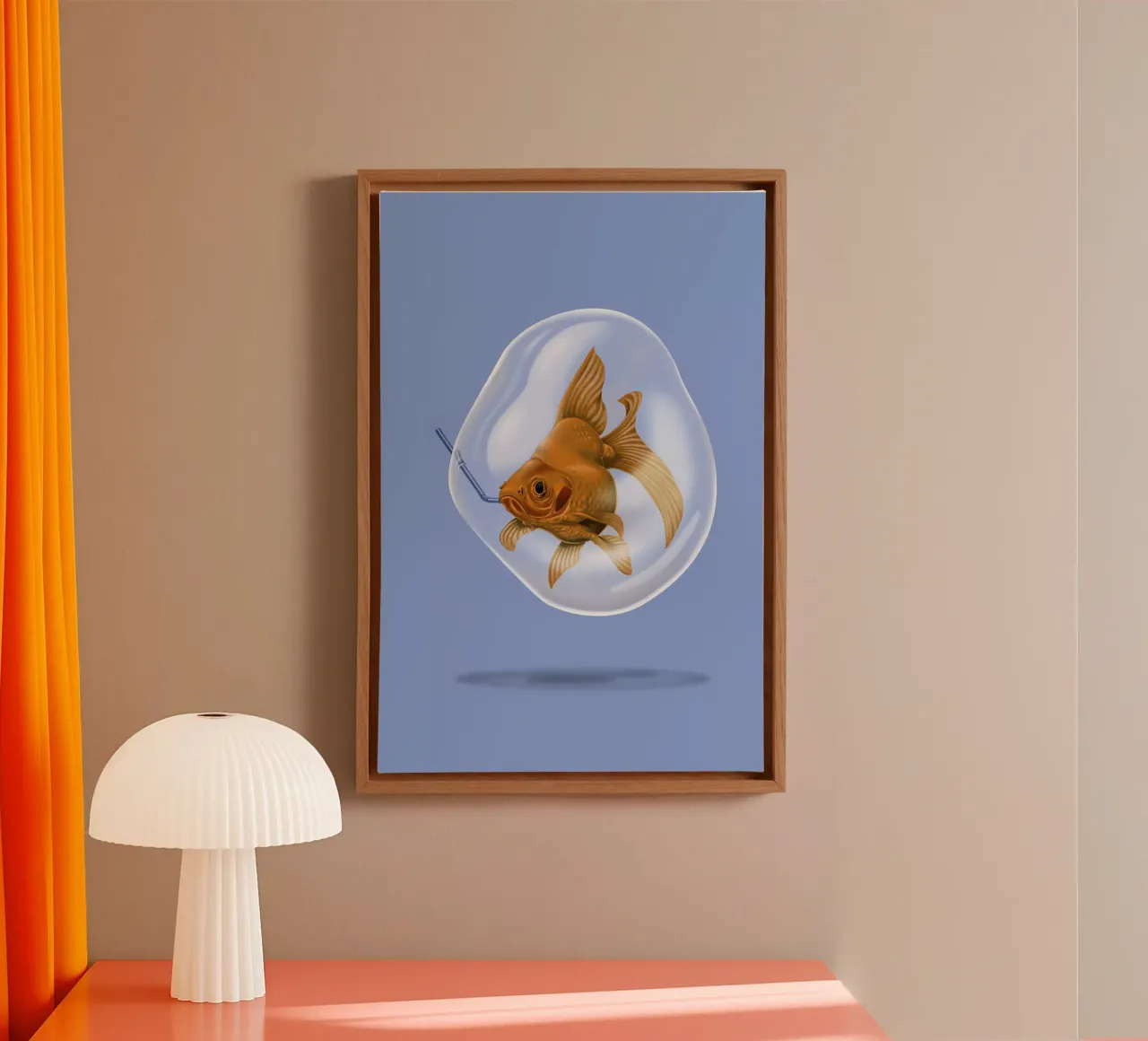 A breath of fresh air (Coloured) tela con Cornice a cassetta da Rob Art | Illustration