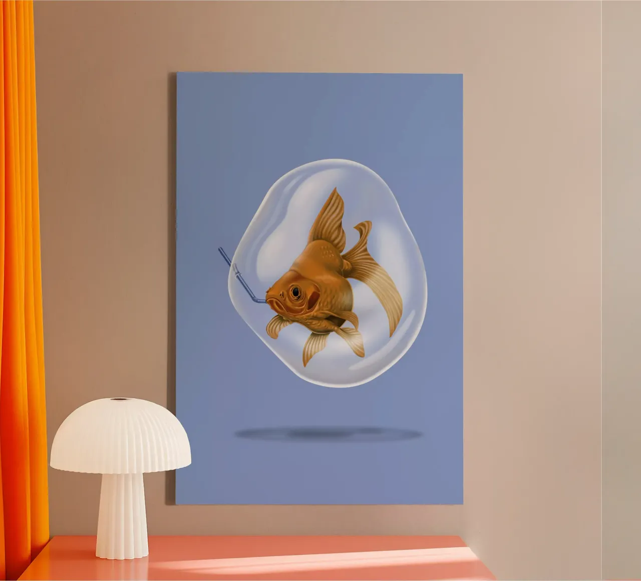 A breath of fresh air (Coloured) tela con Cornice a cassetta da Rob Art | Illustration