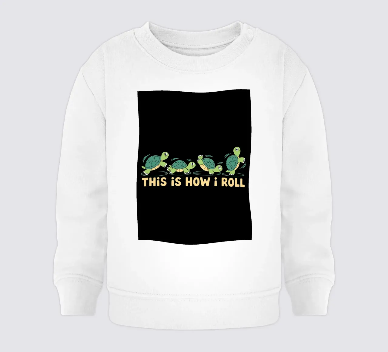 Slow and Steady This Is How I Roll Tortugas divertidas sudadera de bebé de Benjamin Pelletier