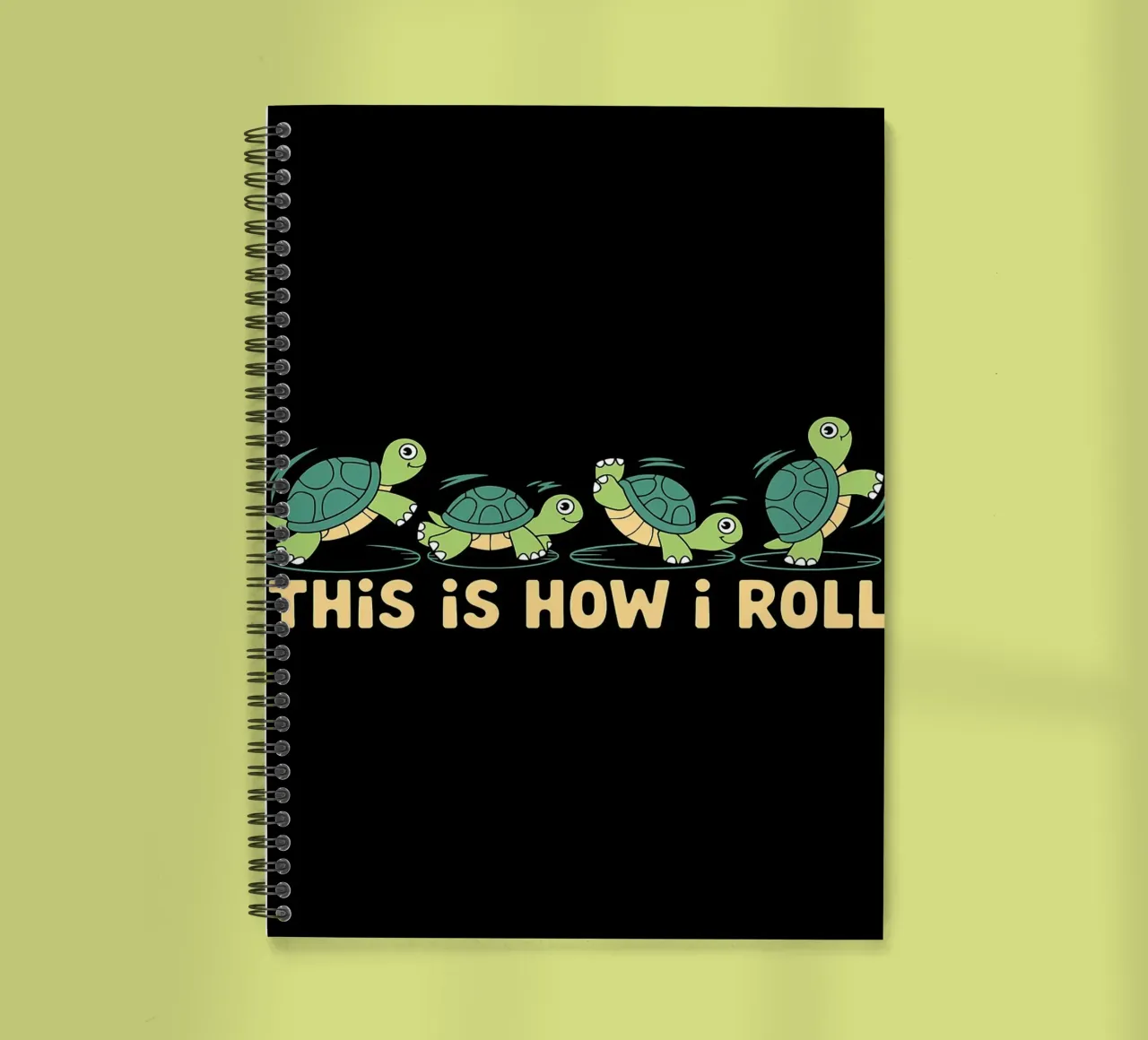 Slow and Steady This Is How I Roll Funny Turtles spiral notebook by Benjamin Pelletier