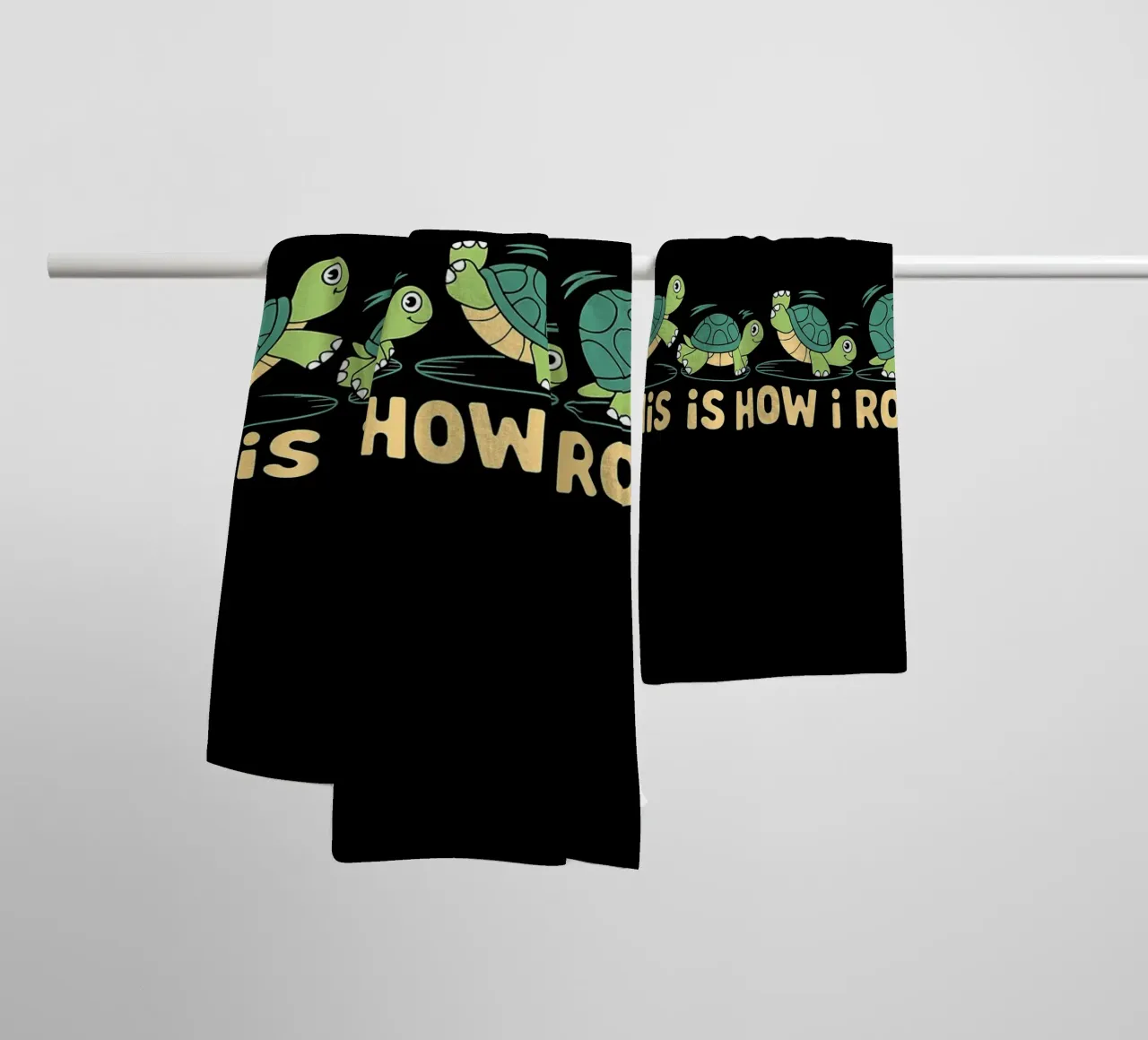 Slow and Steady This Is How I Roll Tortugas divertidas toalla de baño de Benjamin Pelletier