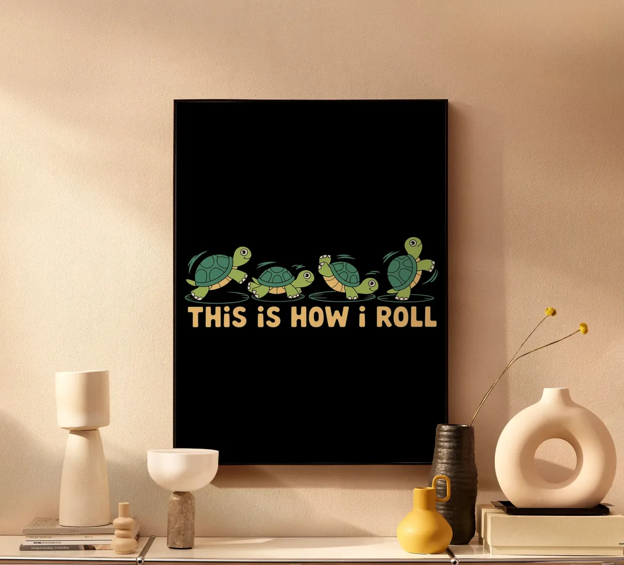 Slow and Steady This Is How I Roll Tortugas divertidas metacrilato de Benjamin Pelletier