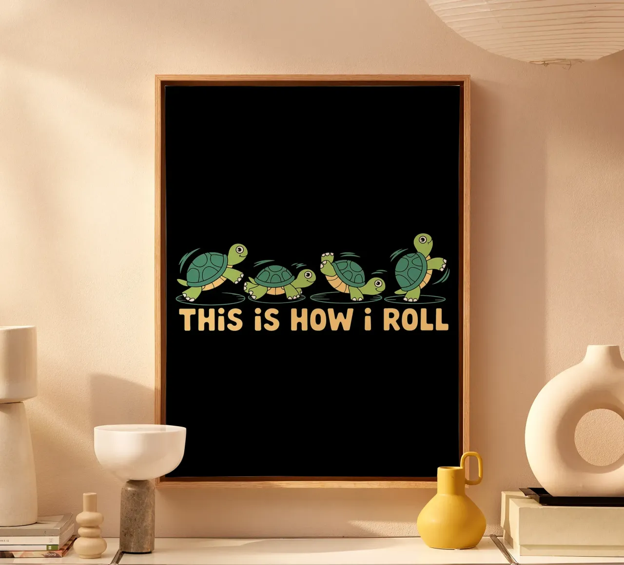 Slow and Steady This Is How I Roll Funny Turtles canvas by Benjamin Pelletier