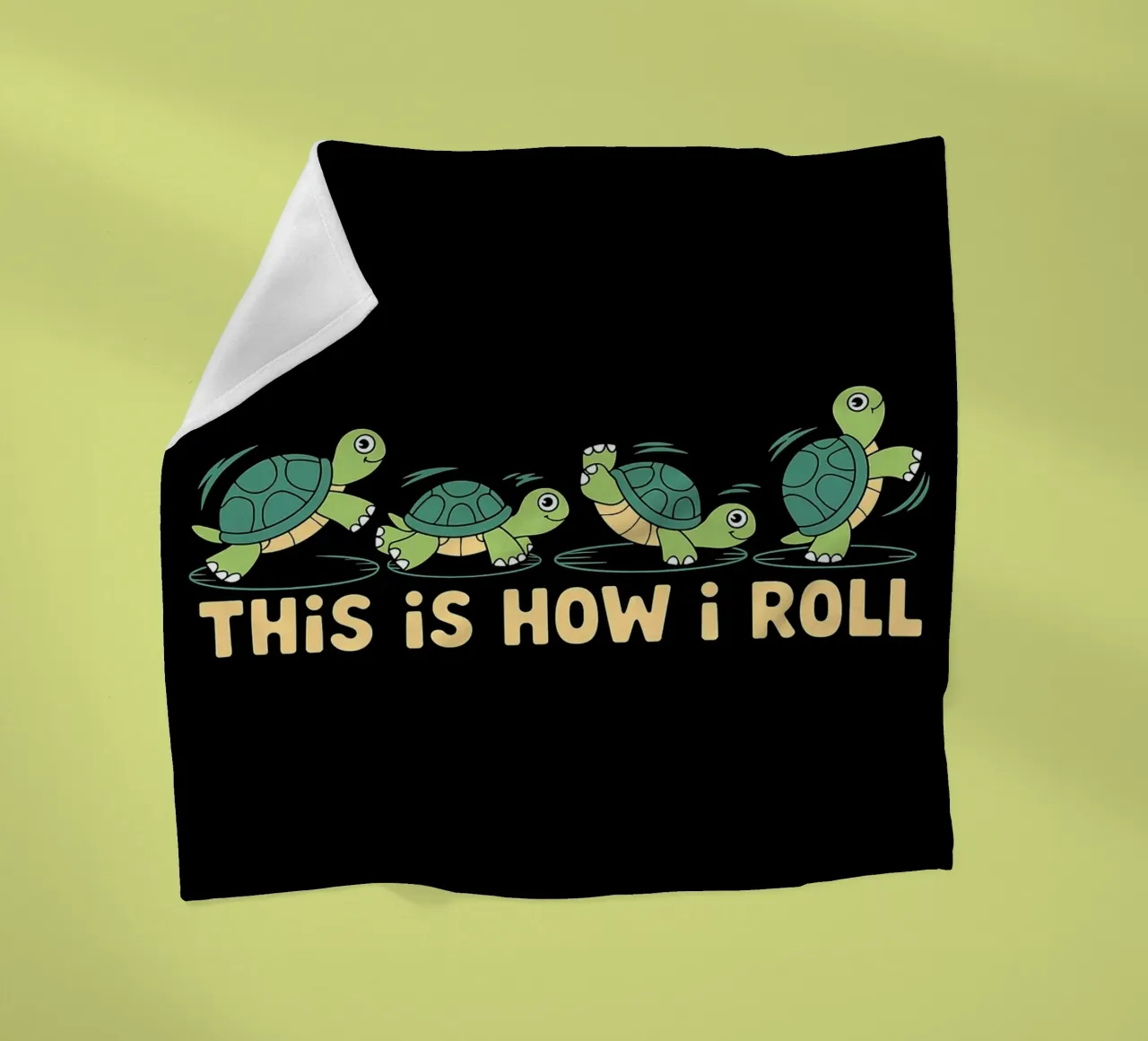 Slow and Steady This Is How I Roll Funny Turtles fleece blanket by Benjamin Pelletier