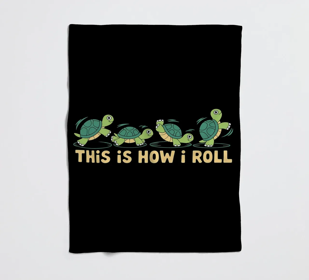 Slow and Steady This Is How I Roll Funny Turtles fleece blanket by Benjamin Pelletier