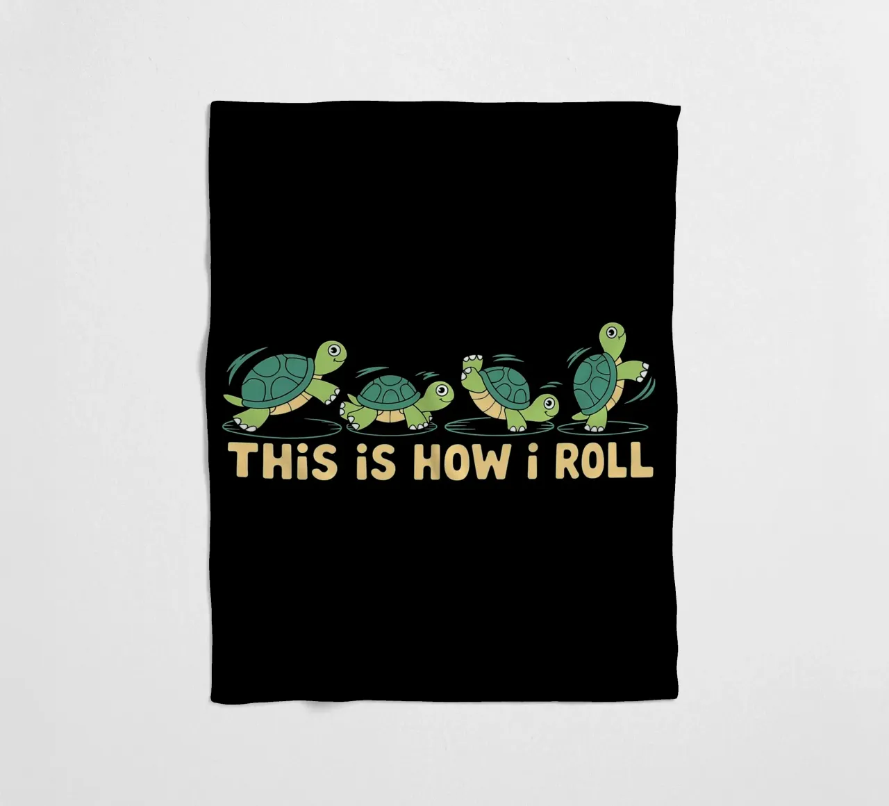 Slow and Steady This Is How I Roll Funny Turtles fleece blanket by Benjamin Pelletier