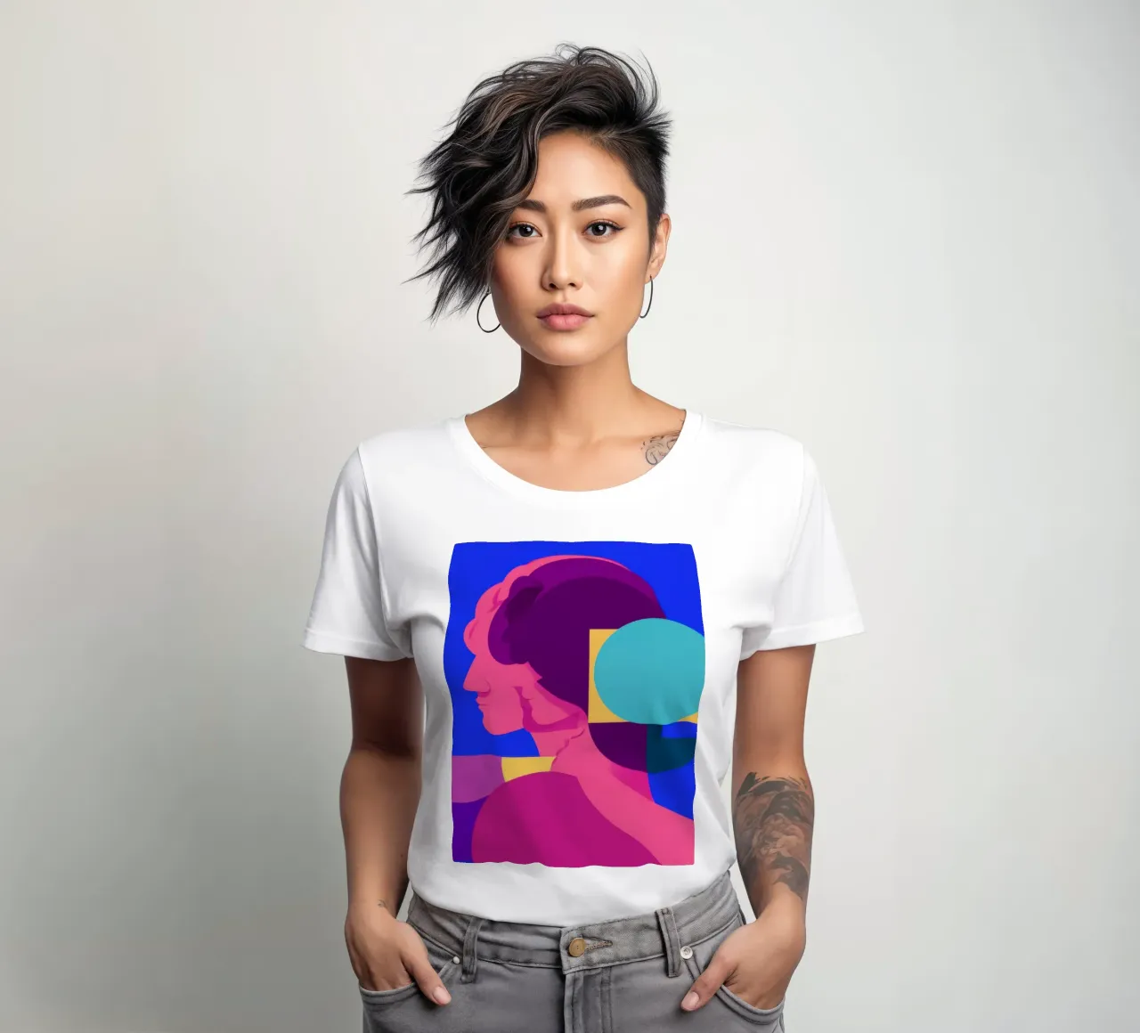 Profilo di fusione cromatica t-shirt da donna da Katarsis Mann