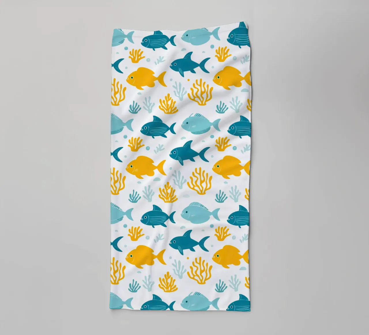 Underwater World - Fish Pattern 1 towel by Hightown Design