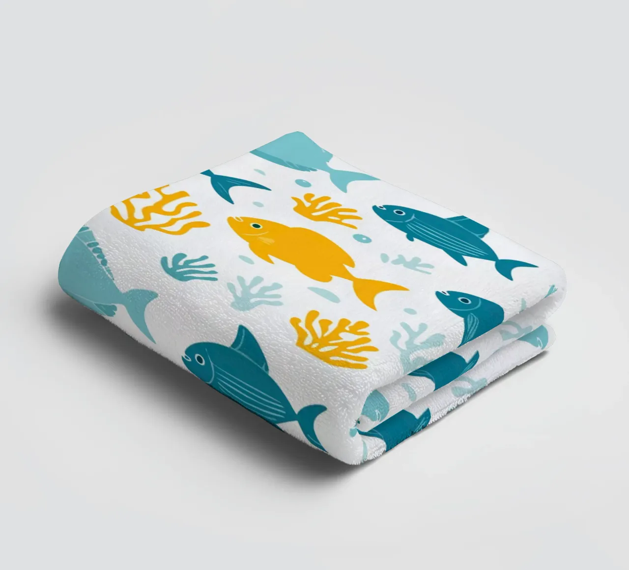 Underwater World - Fish Pattern 1 towel by Hightown Design