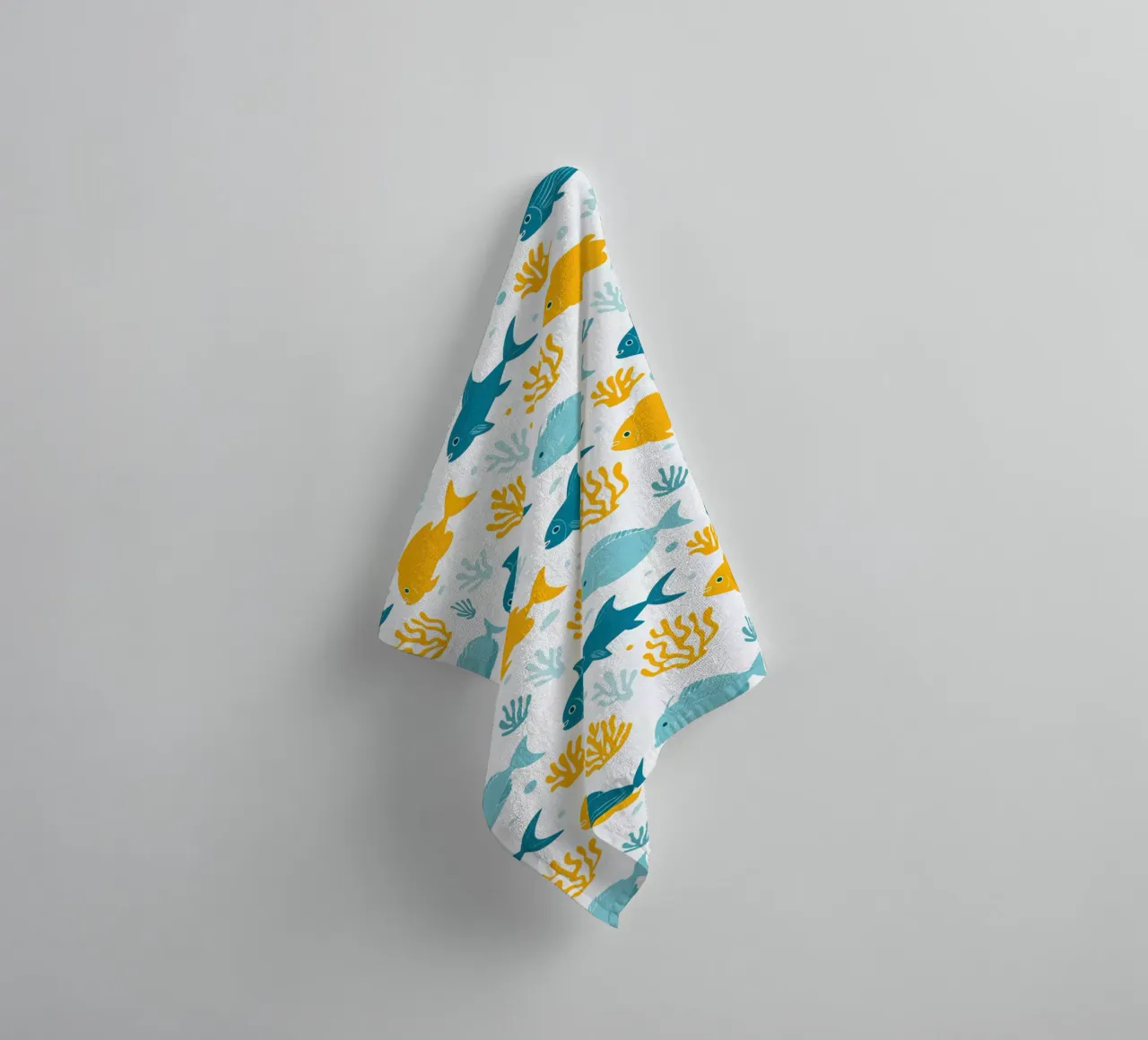 Underwater World - Fish Pattern 1 towel by Hightown Design