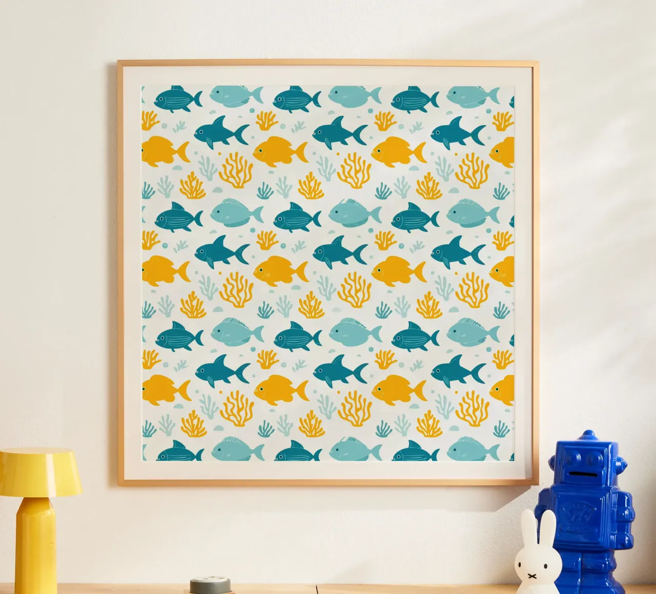 Mondo sommerso - Modello di pesce 1 poster da Hightown Design