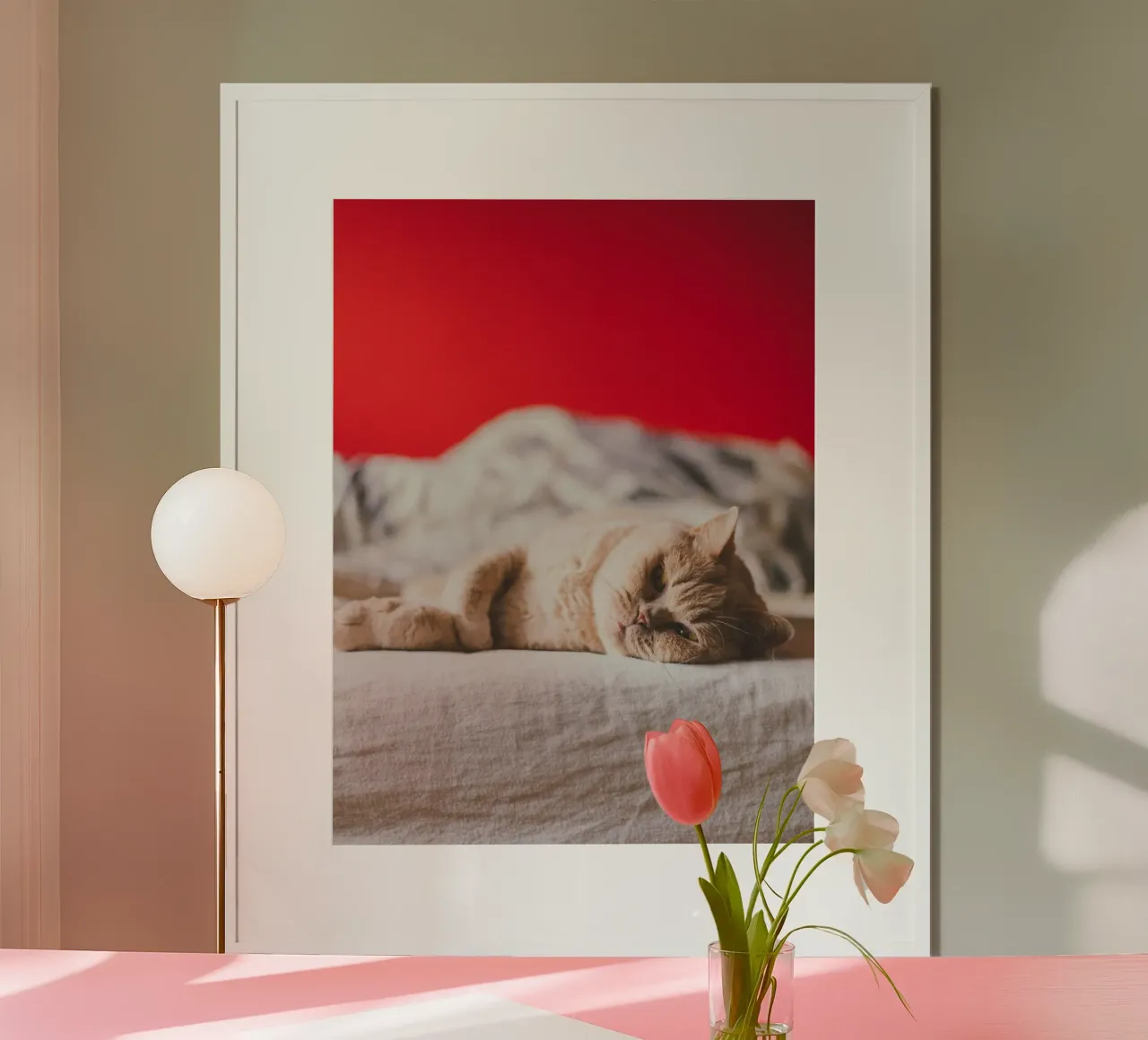 cat on bed carta hahnemühle da feny