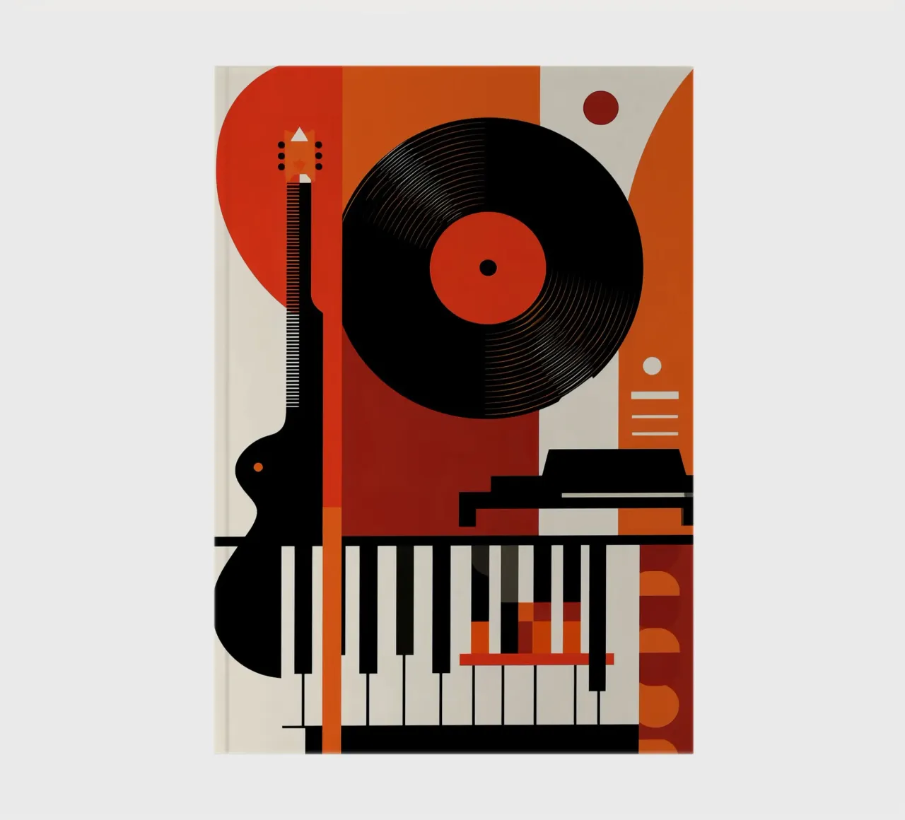 Abstract Musical Instruments Composition notebook by VintageShop
