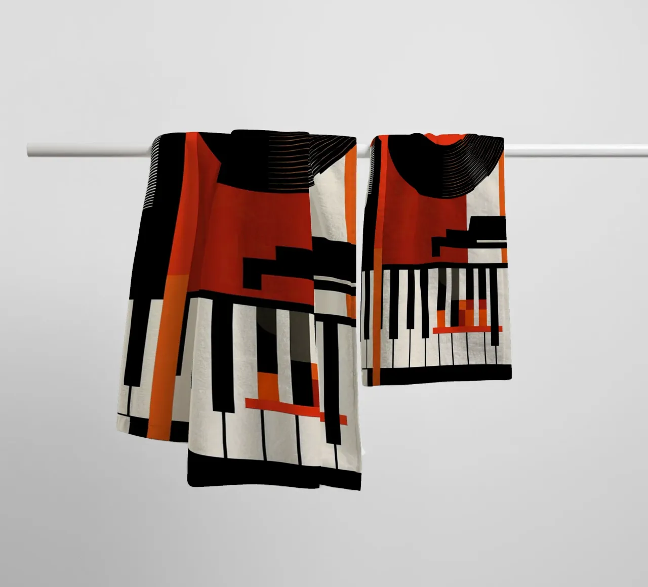 Abstract Musical Instruments Composition towel by VintageShop