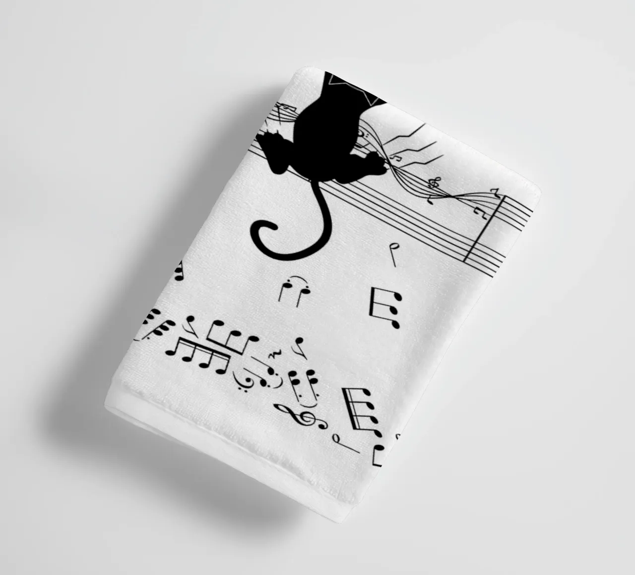 Katten spelen muziekleraar badhanddoek van VintageShop