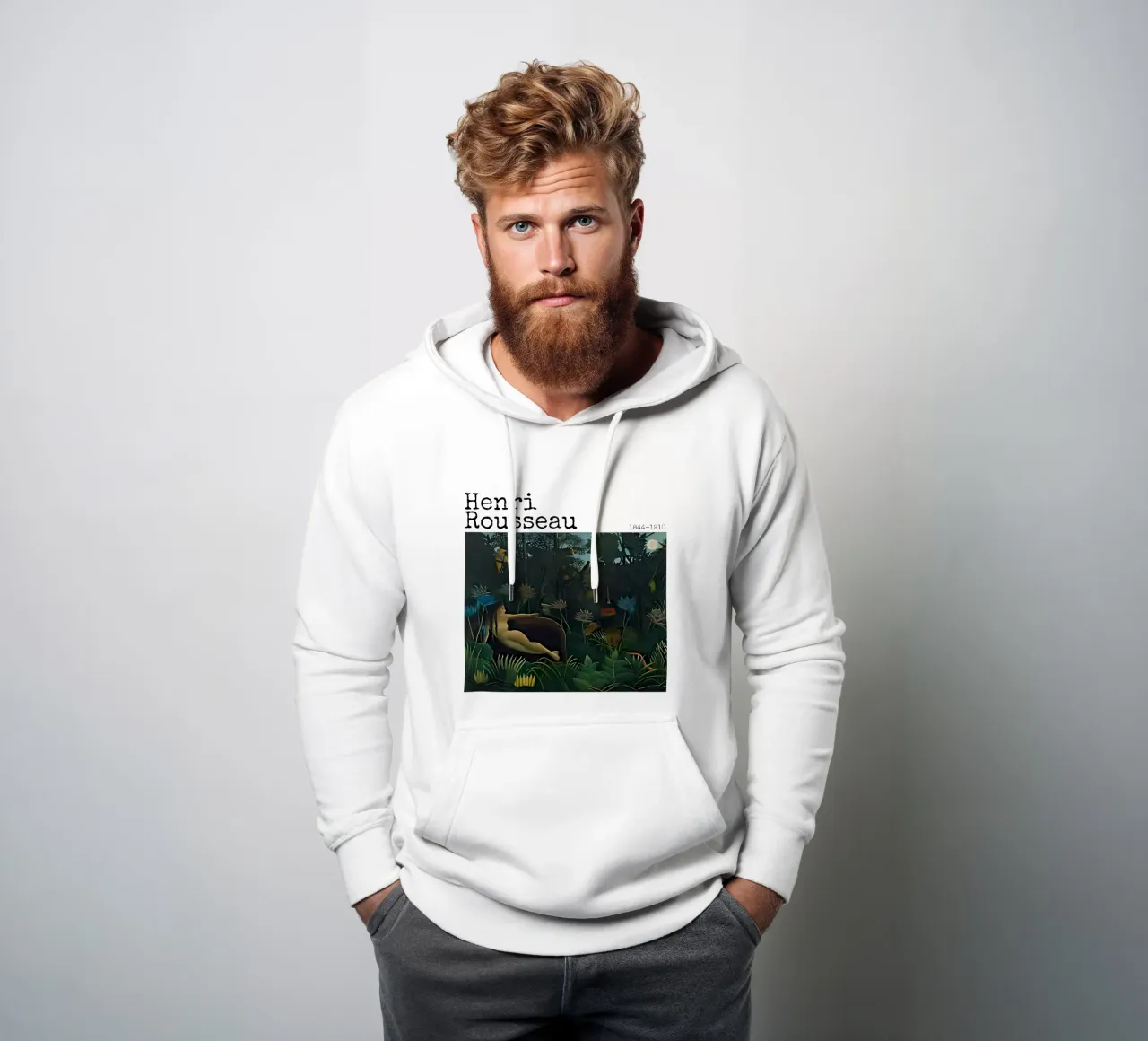 Henri Rousseau 1 felpa con cappuccio da loniegrimes