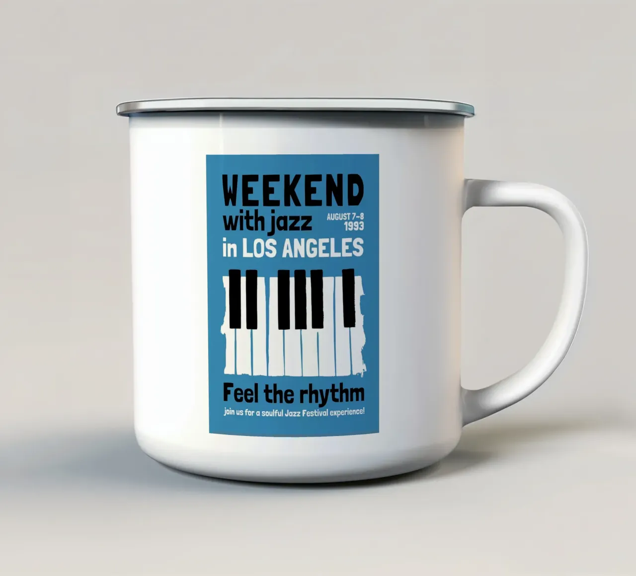 Weekend di jazz a Los Angeles tazza in smalto da VintageShop