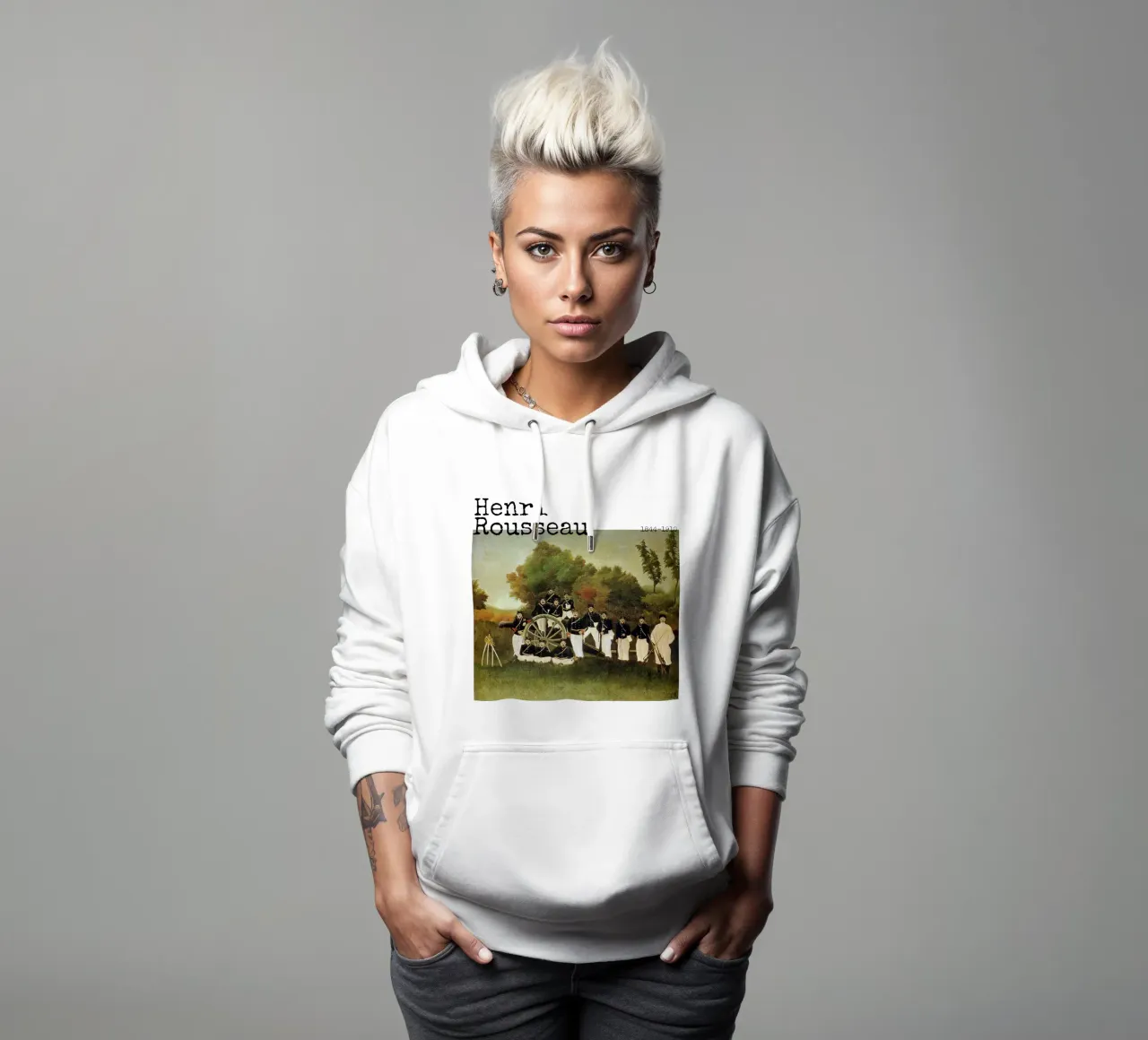 Henri Rousseau 4 felpa con cappuccio da loniegrimes