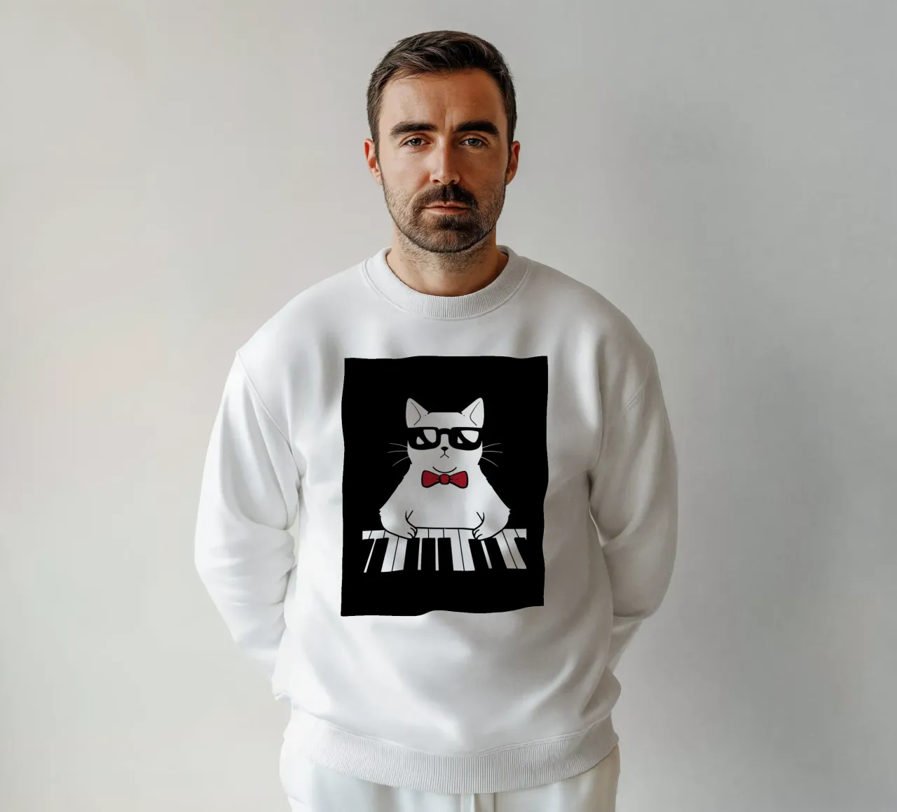 Piano Cat felpa da VintageShop