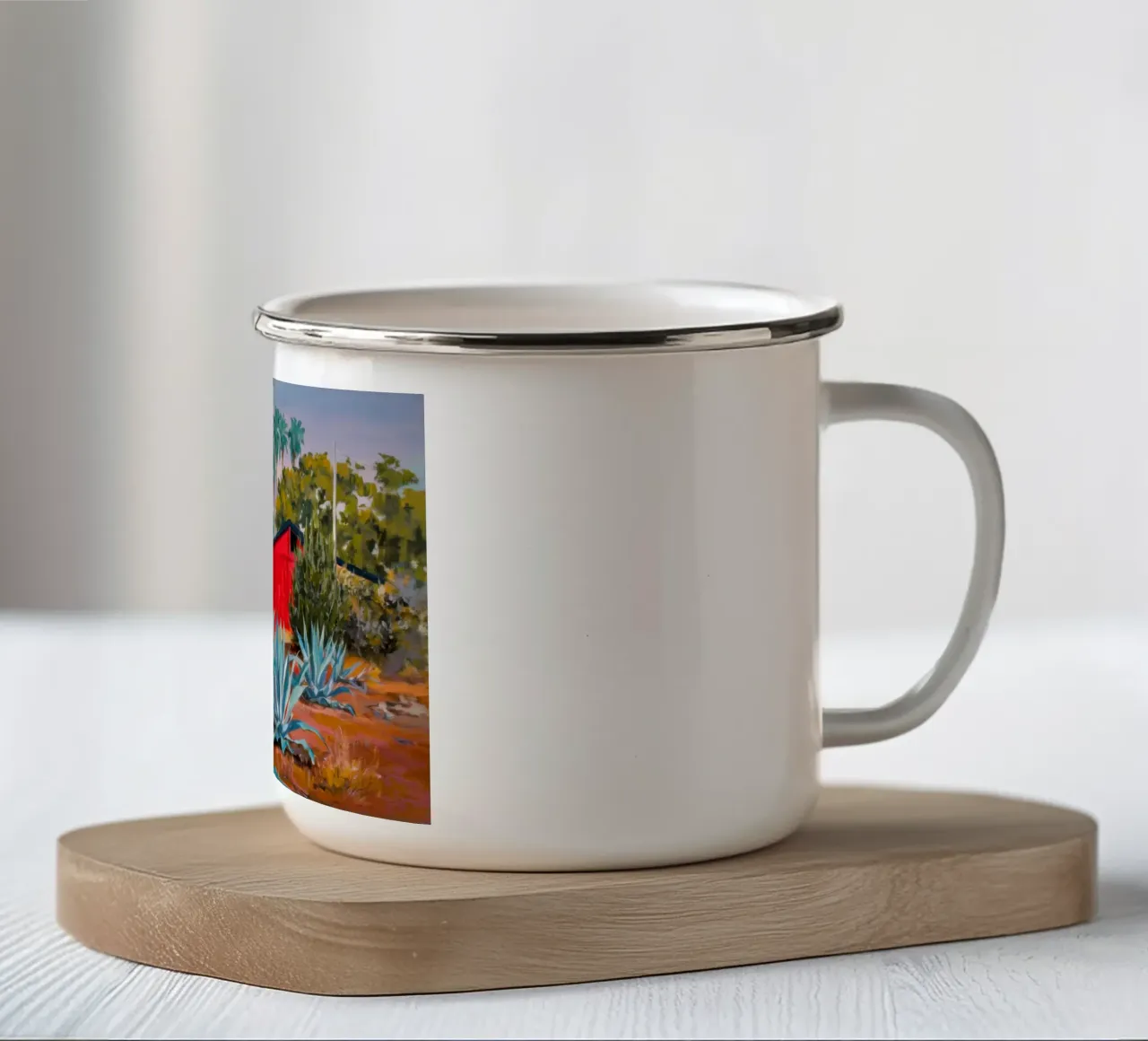 Agave cremisi del fienile tazza in smalto da Gangga Brush