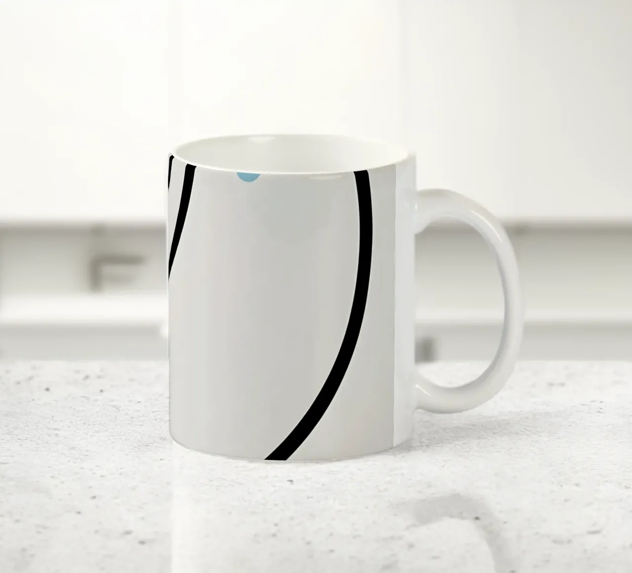 Linea curva singola tazza in ceramica da LIFESTYLE OBJECTS