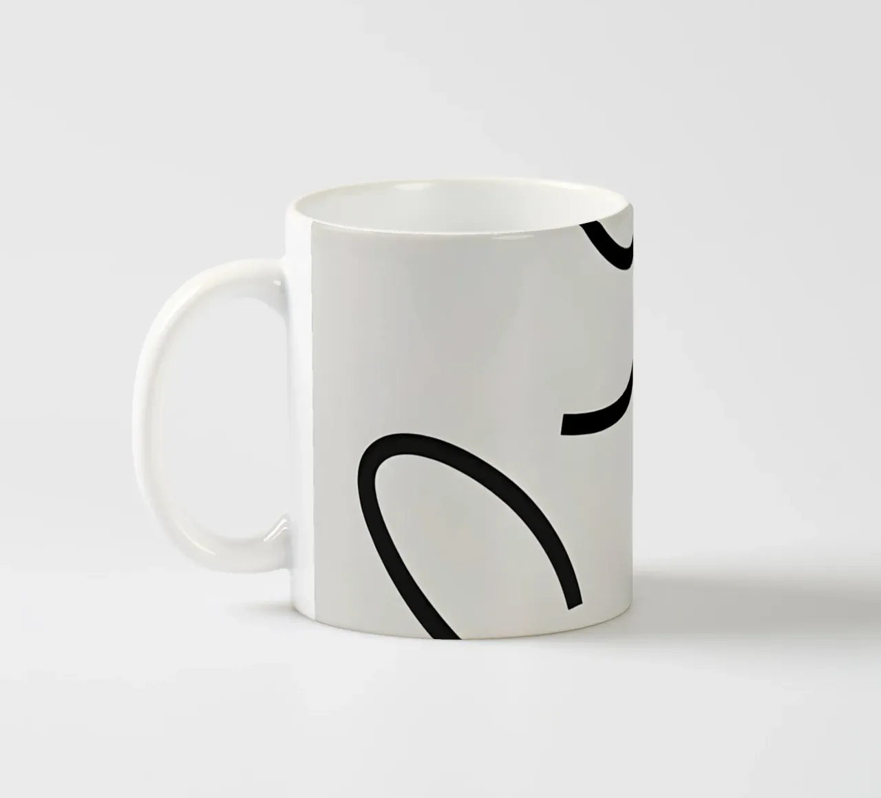 Linea curva singola tazza in ceramica da LIFESTYLE OBJECTS