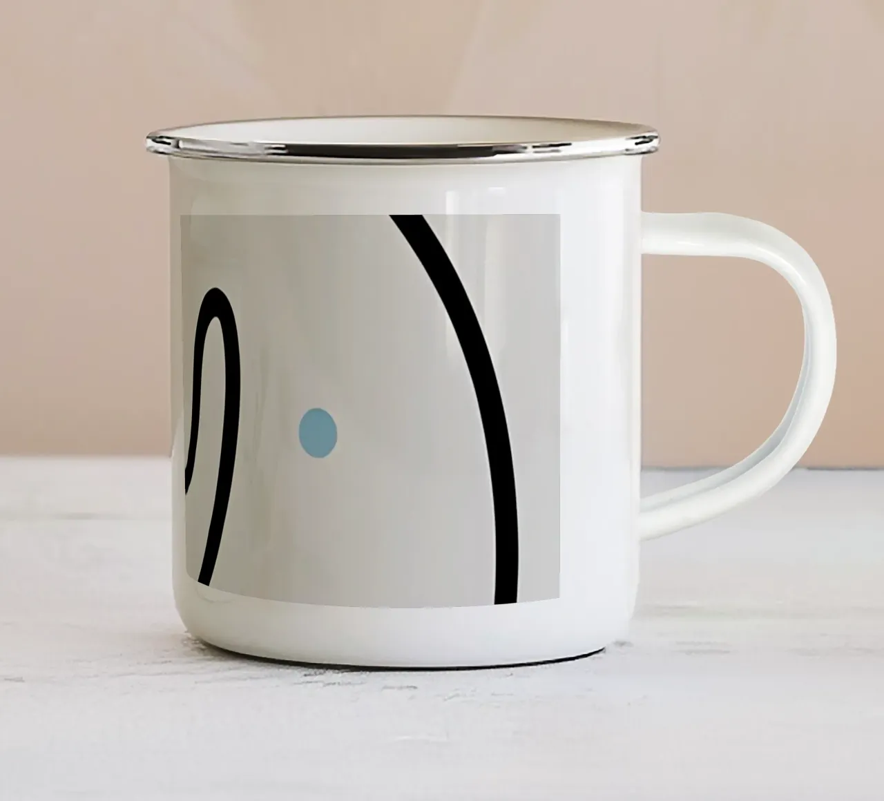 Linea curva singola tazza in smalto da LIFESTYLE OBJECTS