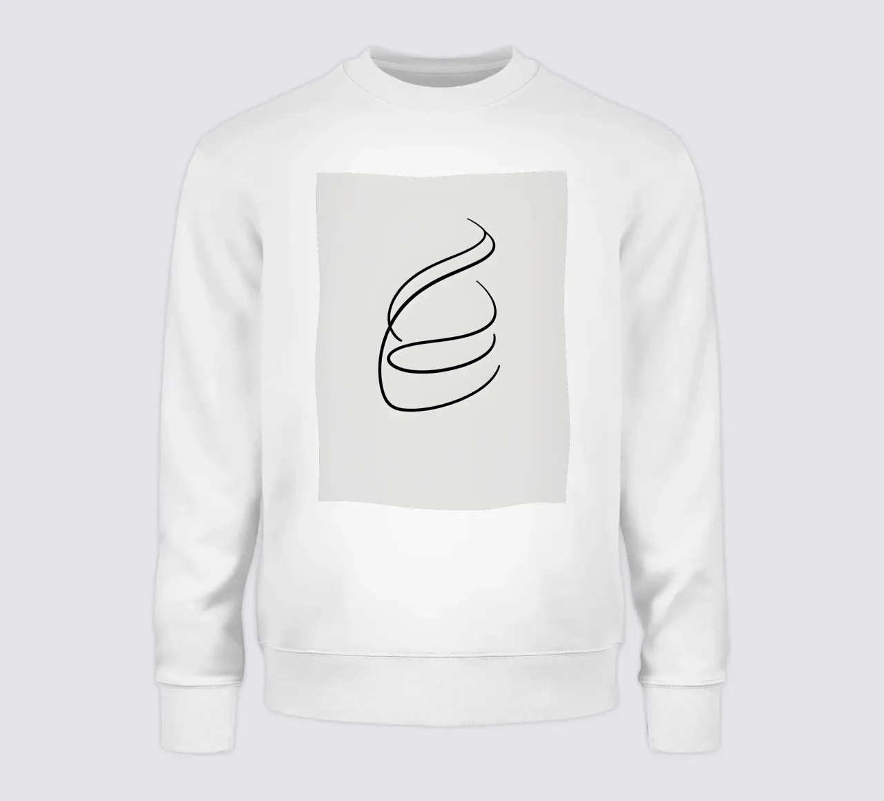 Single curved line sweatshirt by LIFESTYLE OBJECTS