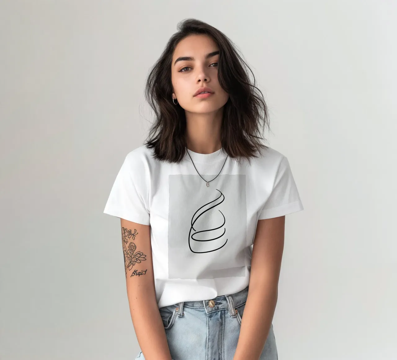 Línea curva simple camiseta de LIFESTYLE OBJECTS
