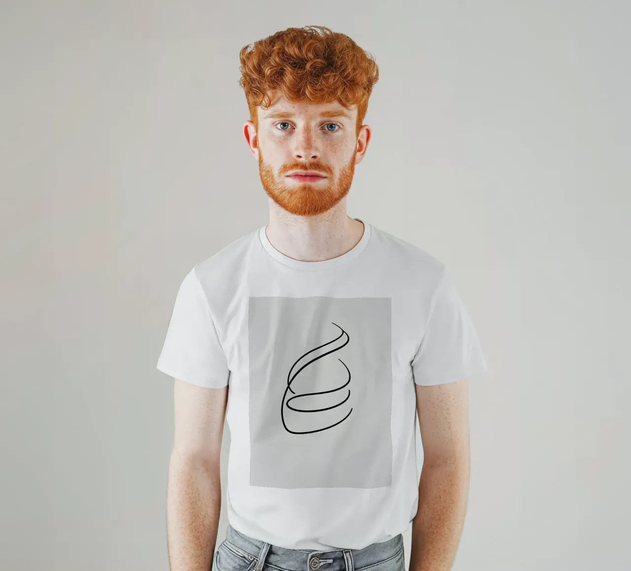 Línea curva simple camiseta de LIFESTYLE OBJECTS