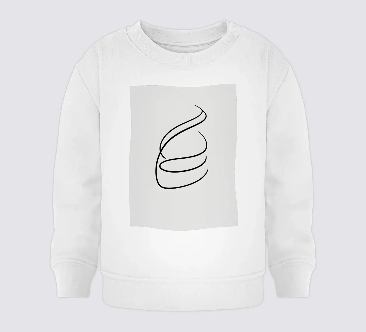 Linea curva singola felpa neonato da LIFESTYLE OBJECTS