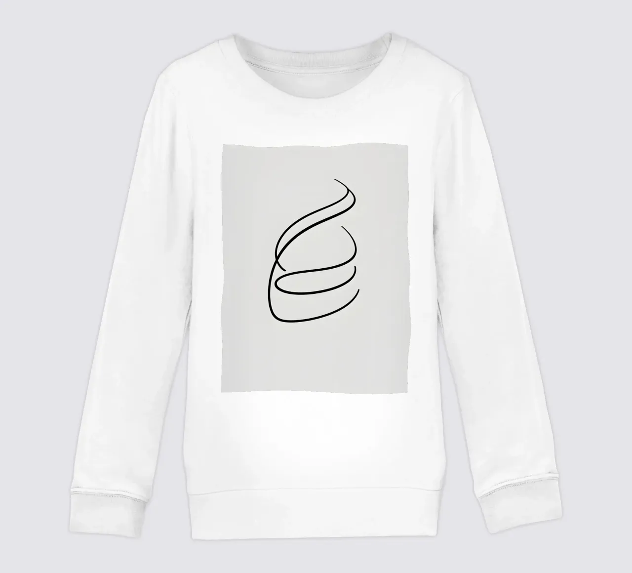 Linea curva singola felpa bambino da LIFESTYLE OBJECTS