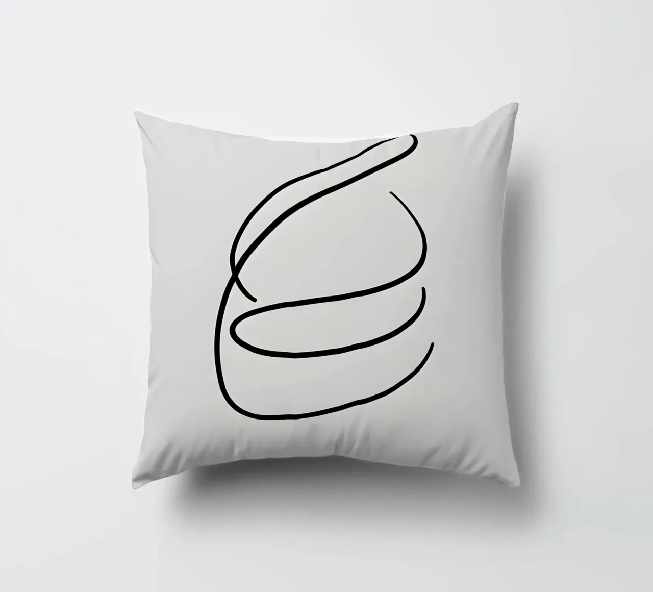 Linea curva singola cuscino da LIFESTYLE OBJECTS