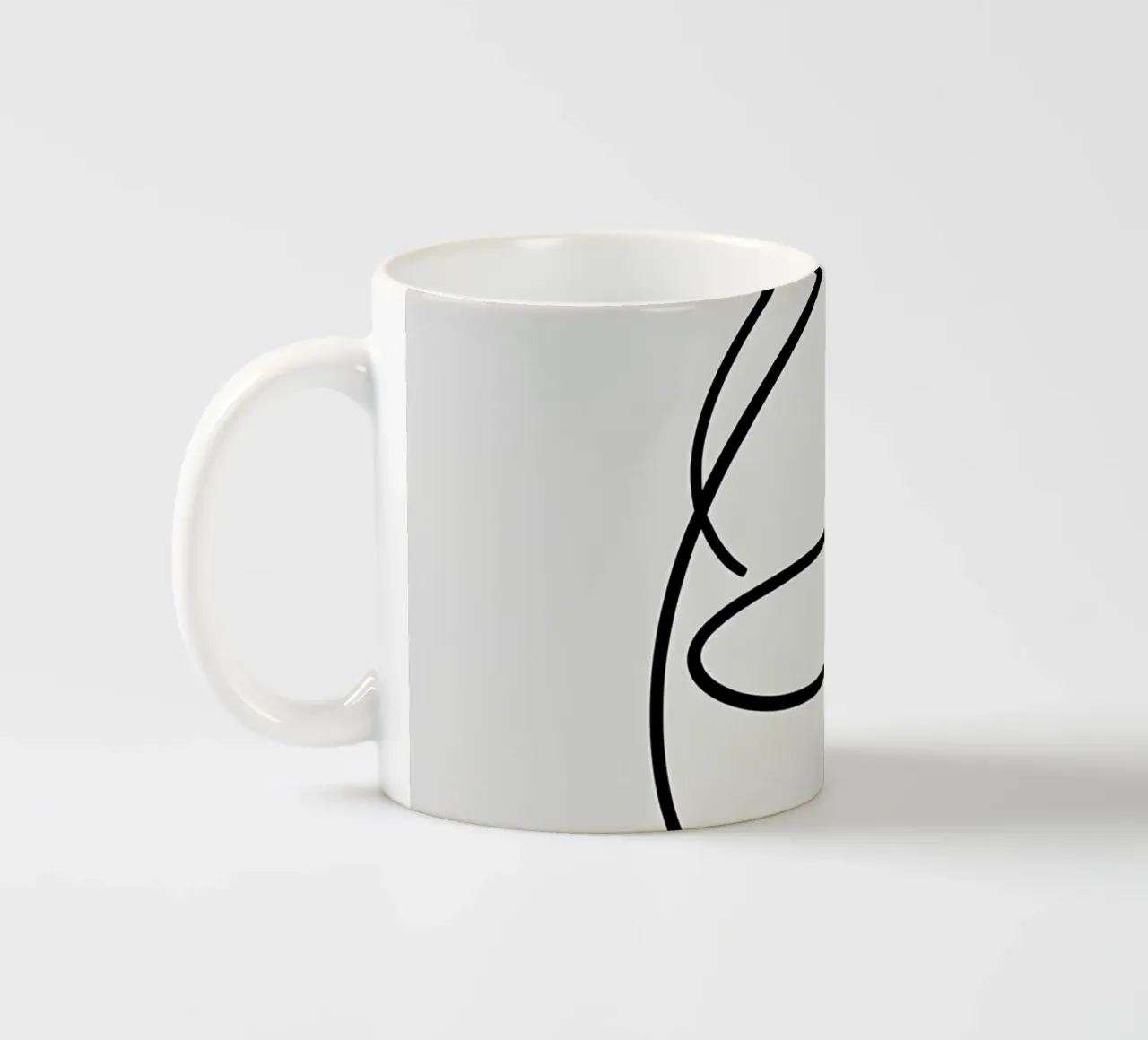 Linea curva singola tazza in ceramica da LIFESTYLE OBJECTS